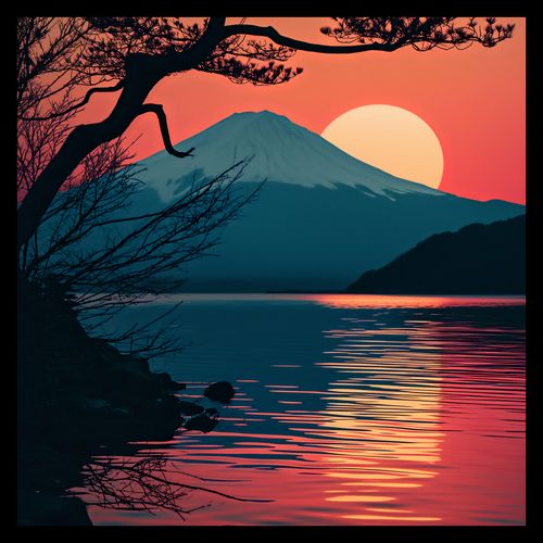 Plakat 30x30cm Góra Wieczorem na Arena.pl