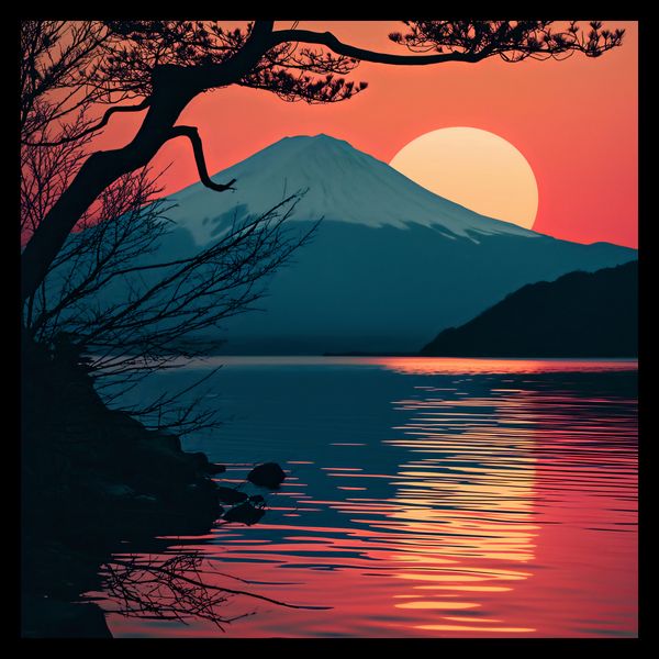 Plakat 30x30cm Góra Wieczorem zdjęcie 2