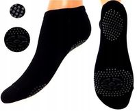 Stopki ABS Antypoślizgowe Bambusowe Męskie Skarpetki Czarne 1-PARA 43-45