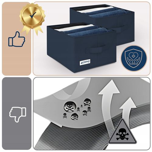 2x organizer pudełko pojemnik na ubrania jeansy do szuflady szaf na Arena.pl