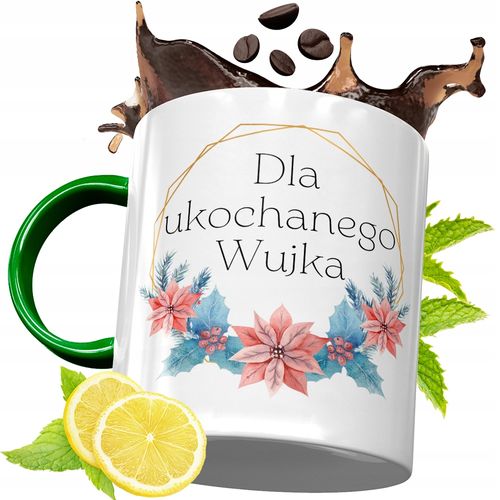 Kubek Zielony Dla Wujka Idealny Prezent Z Nadrukiem Ze Zdjęciem na Arena.pl