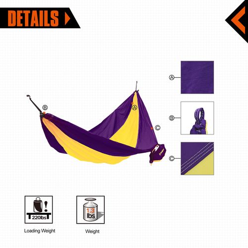 Hamak Kingcamp Parachute Pomarańczowo-Czerwony na Arena.pl