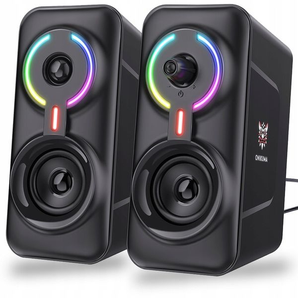 ONIKUMA L6 GŁOŚNIKI GAMINGOWE RGB BLUETOOTH 5.0 USB AUX DO KOMPUTERA GRANIA zdjęcie 1