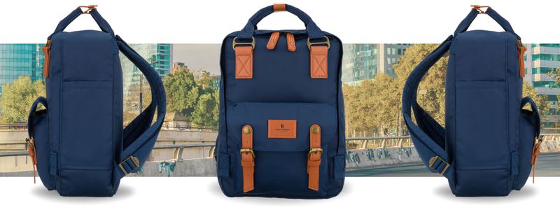 plecak ptn gamma-0374 navy-brown zdjęcie 2