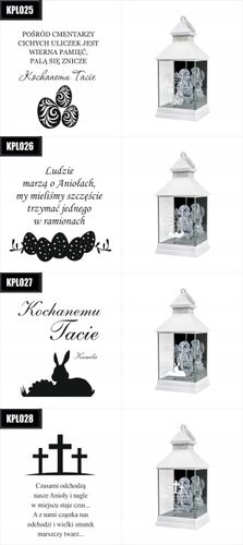 ZNICZ LAMPION aniołek LED grawer Rocznica Śmierci na Arena.pl