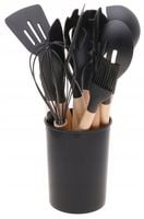 AKCESORIA Kuchenne SILIKONOWE Zestaw PRZYBORÓW Na Stojaku Przybory 3207