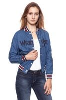 DAMSKA KURTKA PRZEJŚCIOWA WRANGLER BOMBER JACKET RETRO ACTIVE W412FD123 XS