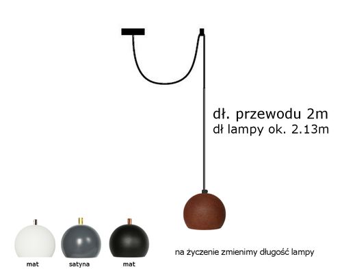 LAMPA kula biała z białym metalowym hamulcem pająk 3 wisząca na Arena.pl