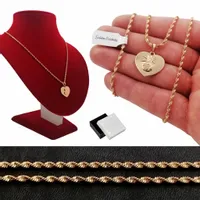 ZŁOTY ŁAŃCUSZEK STAL CHIRURGICZNA SZKAPLERZ PREZENT DLA MAMY, BABCI GRAWER