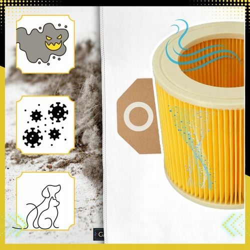 10x WORKI DO ODKURZACZA KARCHER WD3 WOREK WD 3 WD WD 6 SE 4001 Plus na Arena.pl