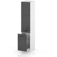 Słupek Kuchenny Stojący 40cm Szafka Cargo S40 Spremium Szary Połysk