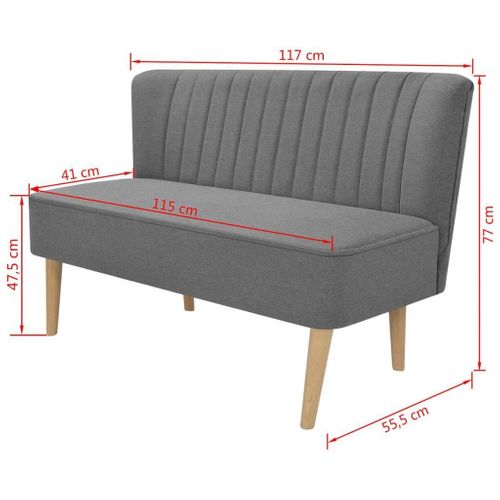 Sofa 117X55,5X77 Cm, Jasnozielony Materiał na Arena.pl