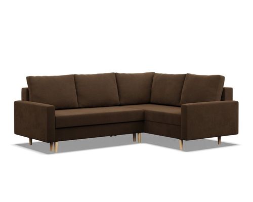 Duży narożnik, prawy, MILO, mikrofaza, 223x172x92 cm, brązowy na Arena.pl