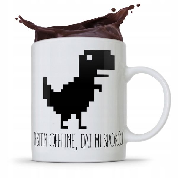 Kubek Informatyka Programisty Jestem Offline Z Nadrukiem Ze Zdjęciem zdjęcie 1
