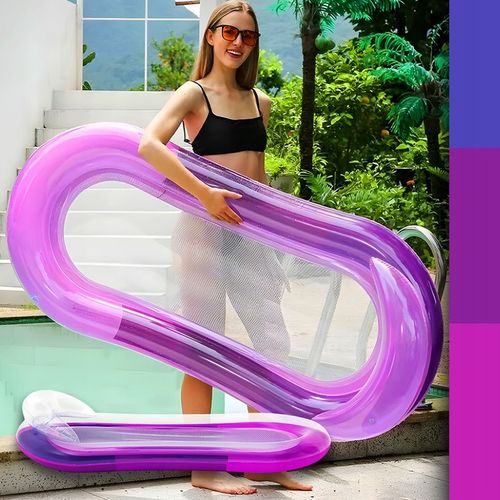 MATERAC DMUCHANY Z SIATKĄ DO PŁYWANIA LEŻAK PLAŻOWY NA BASEN HAMAK WODNY na Arena.pl