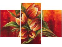 90X60CM OBRAZ ABSTRAKCYJNE TULIPANY