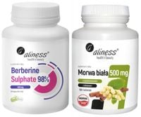 Aliness Berberyna 98% Morwa biała 500mg CHROM Odchudzanie Metabolizm Apetyt