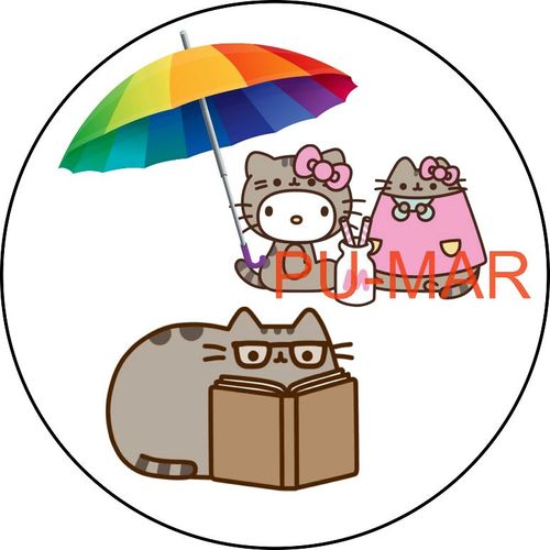 Opłatek na tort KOT PUSHEEN Kotek Kiciuś Miluśiński Tekst Gratis na Arena.pl