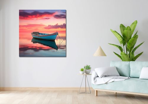 Obraz 100x100cm Spokój przed Połowem na Arena.pl