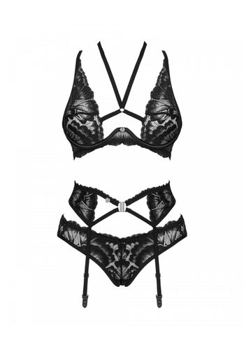 bielizna-alessya komplet 3-częściowy czarny m/l na Arena.pl