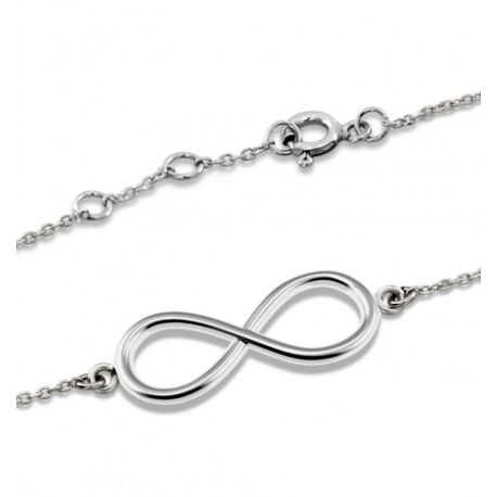 SREBRNA BRANSOLETKA CELEBRYTKA ZNAK NIESKOŃCZONOŚCI PRÓBA SREBRA 925 zdjęcie 1