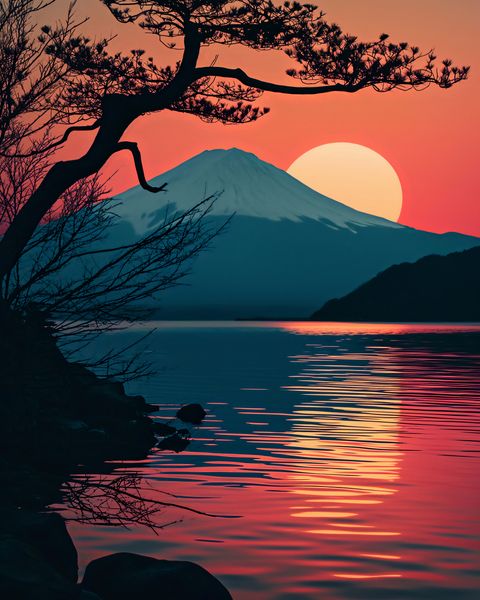 Plakat 40x50cm Góra Wieczorem zdjęcie 1