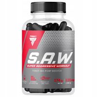 TREC SAW 120 kaps PRE-WORKOUT SIŁA ENERGIA KOFEINA S.A.W. PRZEDTRENINGÓWKA