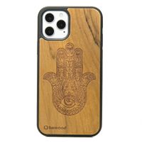drewniane etui na iphone 12 / 12 pro hamsa imbuia