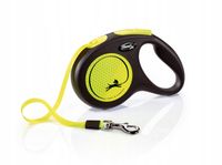 Smycz dla psa Flexi Classic taśma neonowa żółta XS