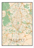 Madryt mapa kolorowa - plakat 21x29,7 cm
