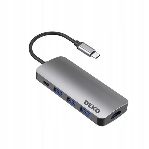 Hub USB C 5w1 Stacja Dokująca 100W HDMI 4K 60Hz 3xUSB DEKO Lite na Arena.pl