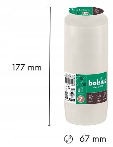 Całoroczne Wkłady Olejowe do Zniczy 17,7 cm Bolsius RC7 białe 140h - 15 szt na Arena.pl