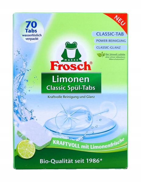 FROSCH Classic Lemon Tabletki do Zmywarki Skuteczne i Biodegradowalne x70 zdjęcie 6