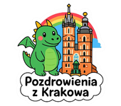 Magnes na lodówkę KRAKÓW Smok Wawelski Bazylika HDF