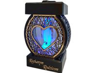 RODZICE RODZICOM ZNICZ LAMPIO NA GRÓB KOŁO RTN SERCE RAMA ZŁOTO+FIGURKA LED