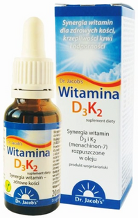 Witamina D3 + K2-MK7 krople K2MK7 20ml DR JACOBS
