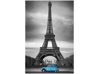 40X60CM BŁĘKITNE AUTKO OBRAZ