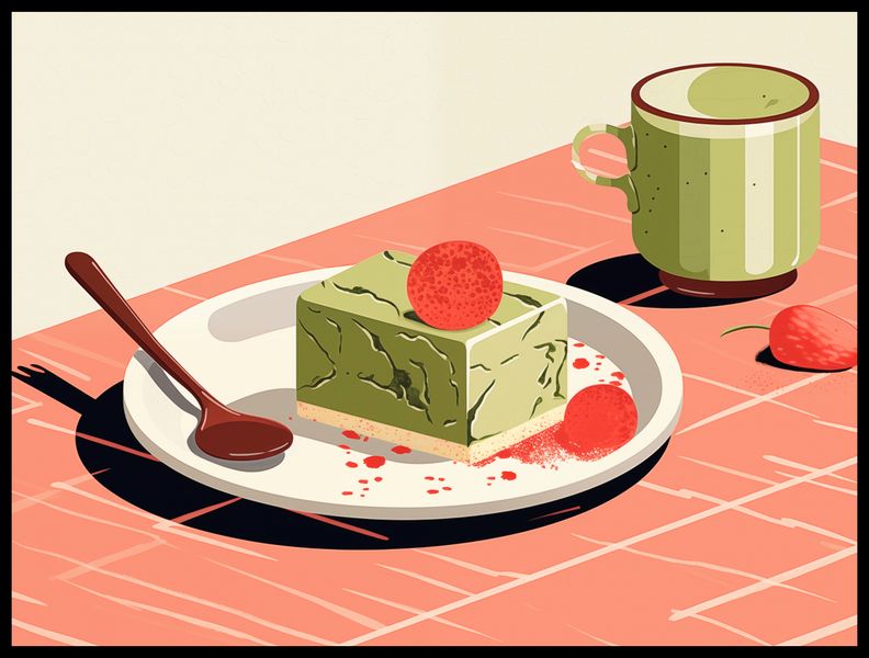 Plakat 80x60cm Deser Matcha zdjęcie 2