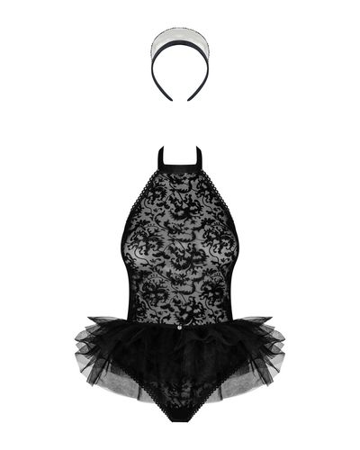 Figlarny Strój Pokojówki - Frilles Obsessive L/XL na Arena.pl