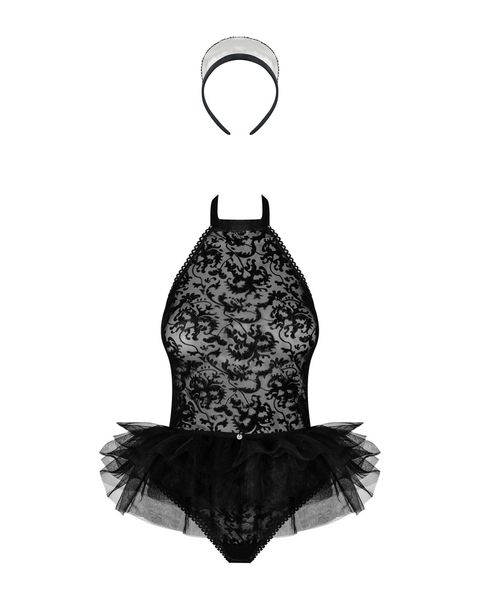 Figlarny Strój Pokojówki - Frilles Obsessive L/XL zdjęcie 5