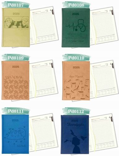 GRAWEROWANY KALENDARZ DZIENNY terminarz A5 2026 prezent dla weterynarza na Arena.pl