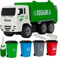 AUTO ŚMIECIARKA DO MONTAŻU SEGREGACJA ŚMIECI SAMOCHÓD DLA DZIECI KONTENERY