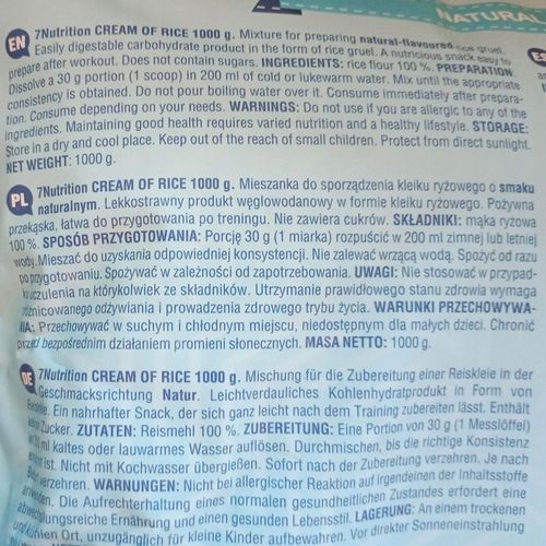 7NUTRITION Kleik Bez Cukru Zamiast Posiłku Zdrowa Przekąska Naturalny 2kg na Arena.pl