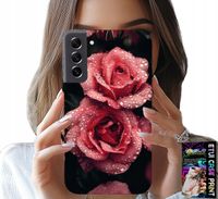 ETUI DO SAMSUNG GALAXY S21 FE - PIĘKNE RÓŻOWE RÓŻE, KWIECISTE WZORY, CASE