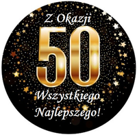 Opłatek na tort Urodziny 18 30 40 50 60 Okazjonalny Happy Birthday Tekst
