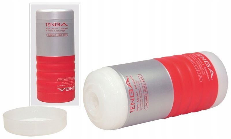 TENGA DOUBLE HOLE CUP POCHWA SEX MASTURBATOR 2W1 zdjęcie 3