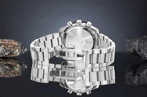 zegarek męski giewont chronograph sapphire srebrno czarny gw8720-b2 na Arena.pl