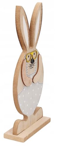 ZAJĄC ZAJĄCZEK WIELKANOCNY DREWNIANY FIGURKA 25CM na Arena.pl