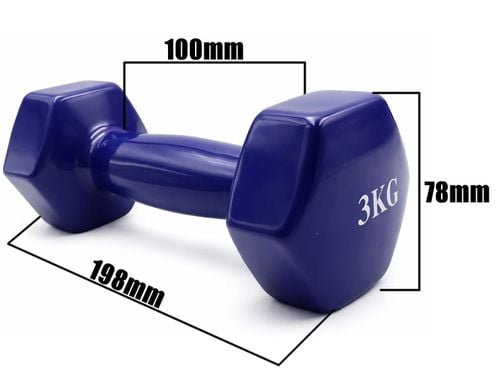 hantel żeliwny powlekany 3kg na Arena.pl