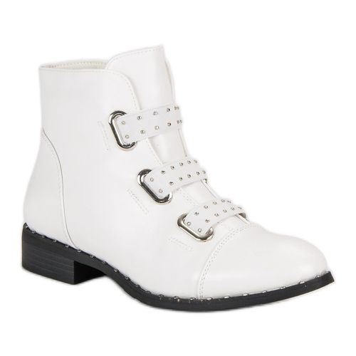 Białe botki na suwak r.36 na Arena.pl